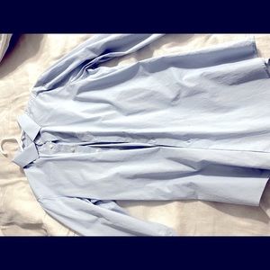 Perry Ellis 16 1/2 32/33 large dress shirt light blue like new